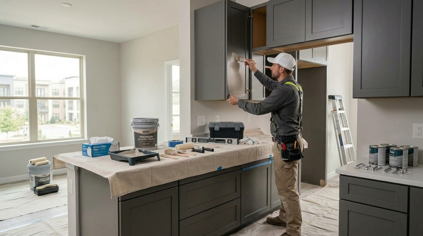 Interior painting in a vacant property